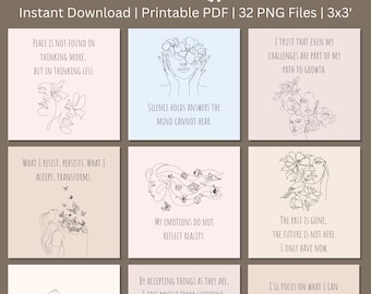 Anxiety Relief Affirmation Cards: Printable Coping Skills Deck (PDF)