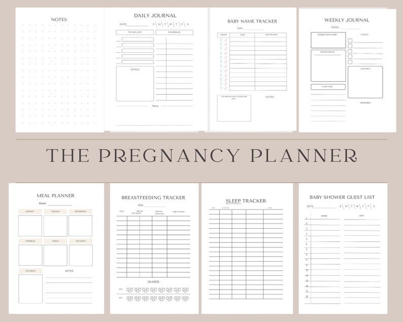 Pregnancy Planner Printable Printable Pregnancy Journal - Etsy