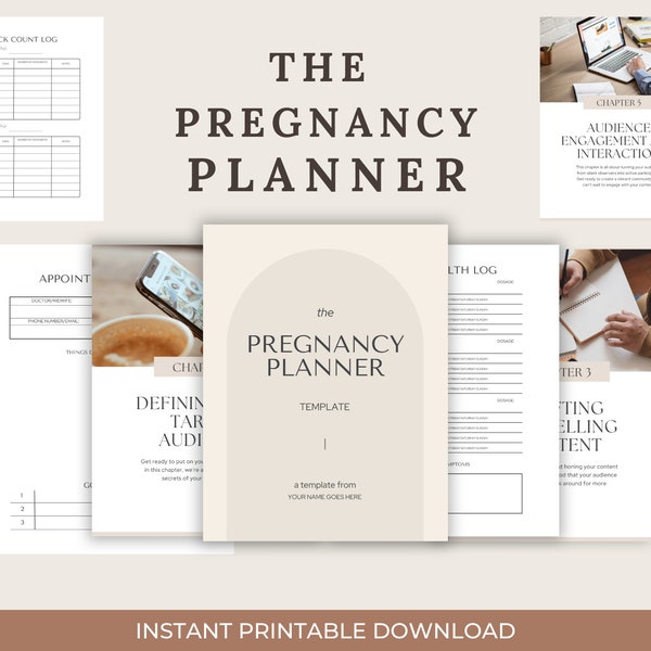 Pregnancy Planner Printable, Printable Pregnancy Journal, Expecting Mom Kit, From Bump to Baby, Hospital Bag Checklist, My Birth Plan, PDF