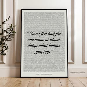 Booktok Favorite ACOTAR Quote Print – Feyre & Rhysand Wall Art | Bookish decor for reading corner