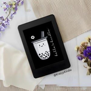 Custom Name Kindle Lock Screen: Boba Tea Design (EPUB File)