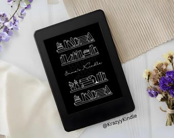 Custom Name Kindle Lock Screen: Bookshelf Design (EPUB & PDF)