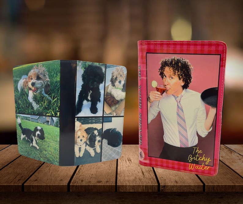 Custom Photo Server Book - Personalized Waiter Book, Restaurant Gift image 1