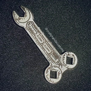 TOOL - 10mm Usable Wrench - Engraved 1/4" Steel [Serialized 1 through Forty Six & 2]
