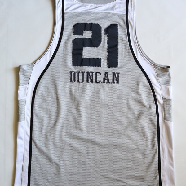 NBA Tim Duncan #21 2006 vintage special basketball jersey tank Adidas gray top adult men’s size XL extra large camiseta trikot