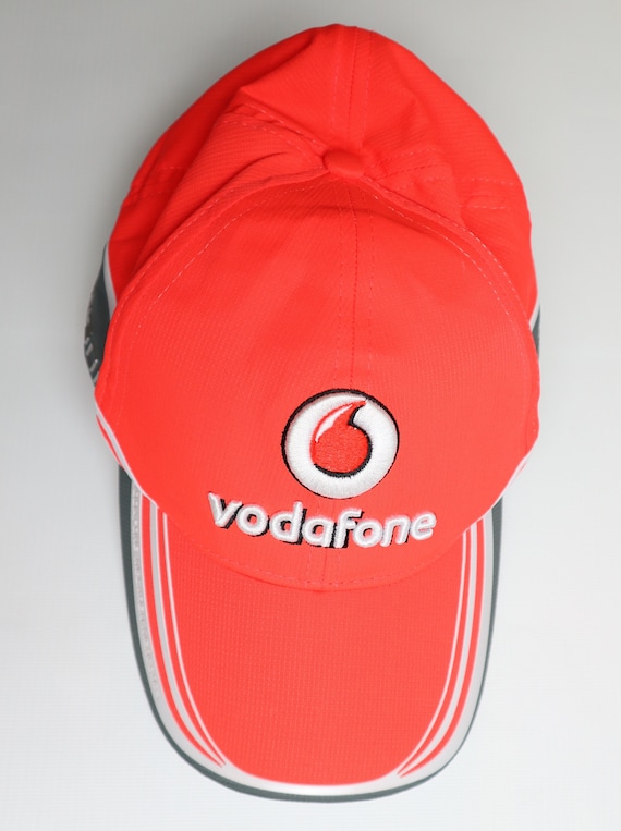 F1 Vodafone McLaren Mercedes Jenson Button casquette de course vintage  snapback orange argent réglable brodé -  France