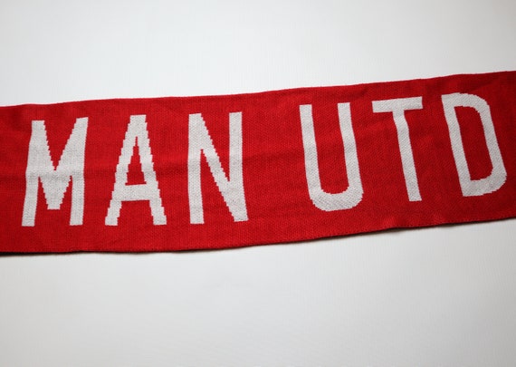 Manchester United vintage football soccer scarf b… - image 7