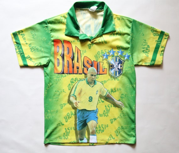 Ronaldo R9 Brazil CBF World Cup 1998 Style All Over Print Graphic