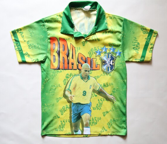 Ronaldo R9 Brazil CBF World Cup 1998 Style All Over Print Graphic