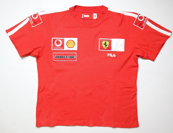 F1 Scuderia Ferrari 2000s Vintage Racing Graphic Tee Jersey Shirt