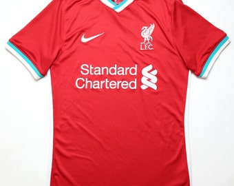 Liverpool 2020/2021 Heim-Fußballtrikot, Fußballtrikot, Nike, rotes LFC-Top, Erwachsene, Herren, Größe S, kleines Camiseta-Trikot