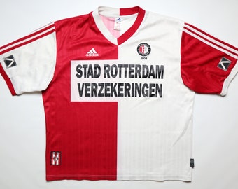 Feyenoord Rotterdam 1999/2000 vintage home football shirt soccer jersey Adidas top adult men’s size XL extra large camiseta trikot 1990s 90s