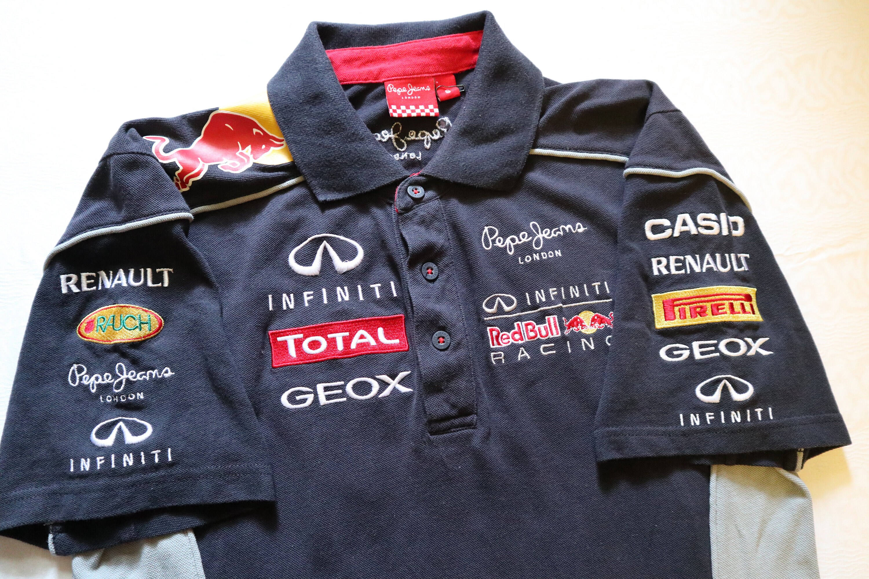 Infiniti red clearance bull polo shirt