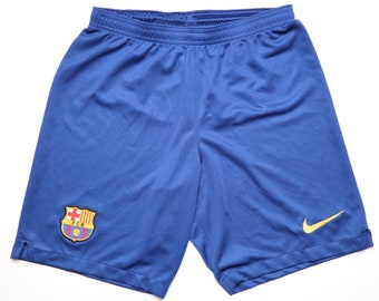 Barcelona FC 2019/2020 home football soccer shorts Nike men's size S small vintage blue Barca FCB
