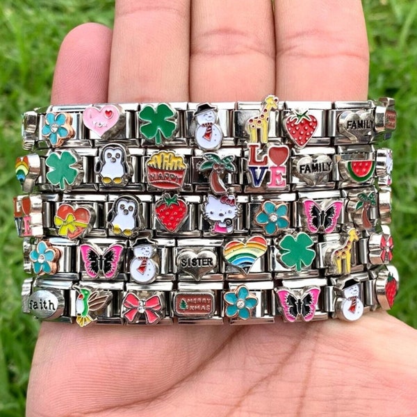 Italian Charm Bracelet Charms, Vintage Y2K Jewelry, Italian Charms Bracelet, Handmade charm bracelets, Gift for her, Gifts for Sister.