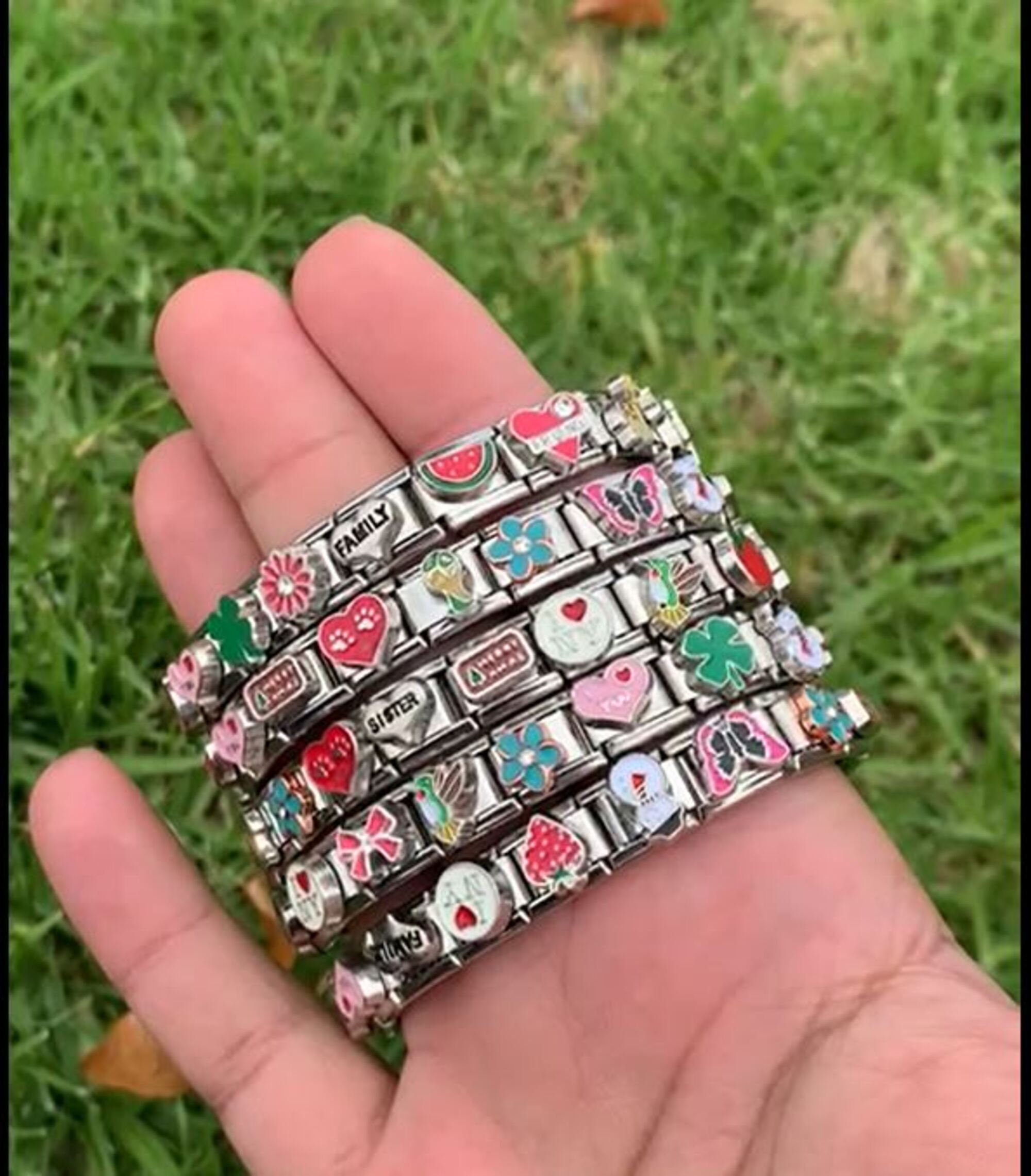 Italian Charm Bracelet READY TO WEAR Bracelet with 18