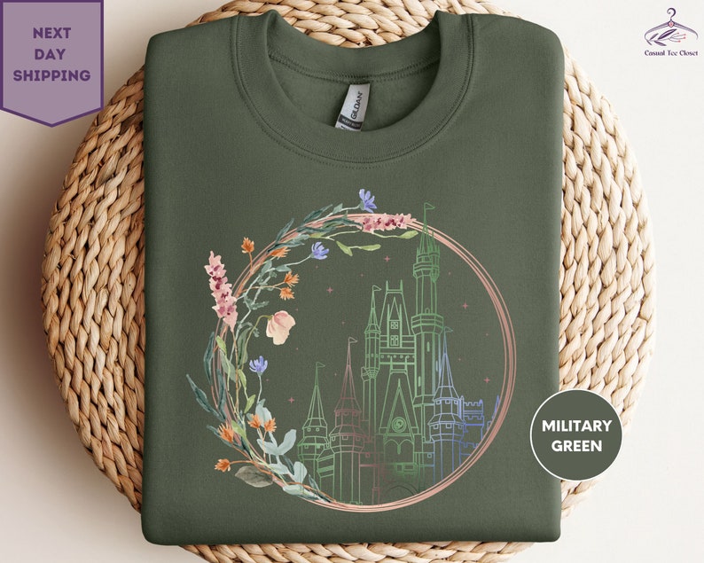 a t - shirt with a picture of a castle on it