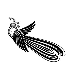 Pássaro, Petrykivka SVG, PNG, arte digital ucraniana, download digital da Ucrânia, impressão de arte popular