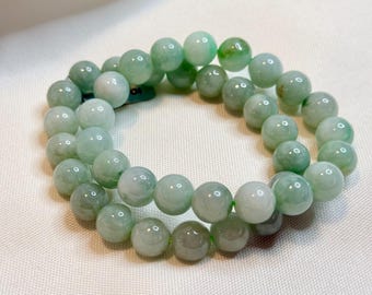 10mm Apple Green Jade bead Bracelet