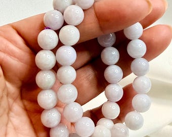 10mm Pink Lavender Jade bead Bracelet