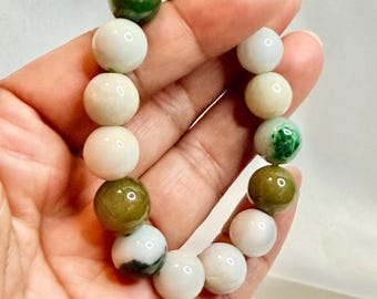 13mm Bamboo Mountain Mulitcolor Jade Bracelet