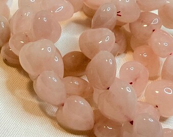 16mm Heart shaped rose quartz