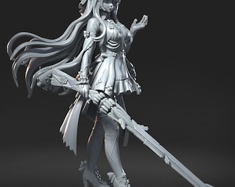 Carlotta - Miniatura: Figura de resina de 12k sin pintar (escala 75 mm)