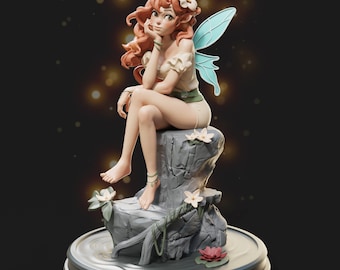 Miniatura de hada Celestia – Modelo de resina de alta calidad (32 mm/75 mm) Figura para diorama de DnD
