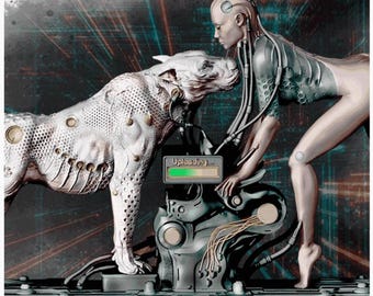 Miniatura de fantasía femenina de Obedience de Printomancer - Figura de resina a escala de 75 mm - Miniatura sin pintar para exhibición