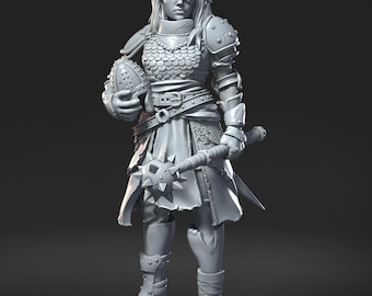 Valeria Rompehierros - Miniatura: Figura de resina de 12k sin pintar (escala 75 mm)