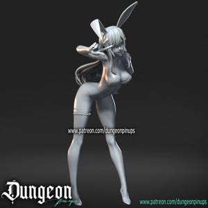 Marin fantasy female miniature | Unpainted 3d printed in 12k resin. Collectors and painters figurine by Dungeon Pinups 75mm scale