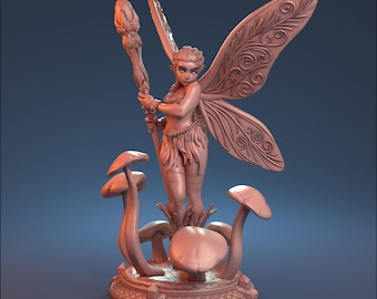 Miniatura de hada Astrix: resina impresa, juego de rol de mesa, DnD, diorama (32 mm/75 mm)