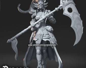 Miniatura de Seraphina: Figura de resina de 12k sin pintar (escala 75 mm)