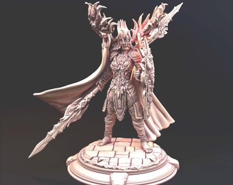 Miniatura Vectra Bardunn, impresa en resina, RPG de mesa, 32 mm/75 mm
