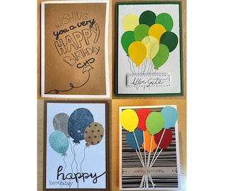 Luftballon Geburtstagskarte, Klappkarte, Geburtstagswünsche, Glückwünsche, Geschenk