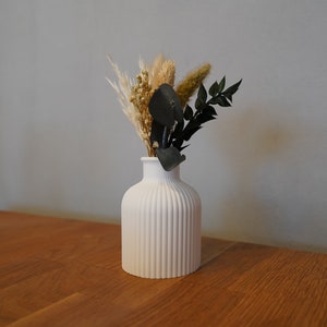 Mini Vase - rund, geriffelt