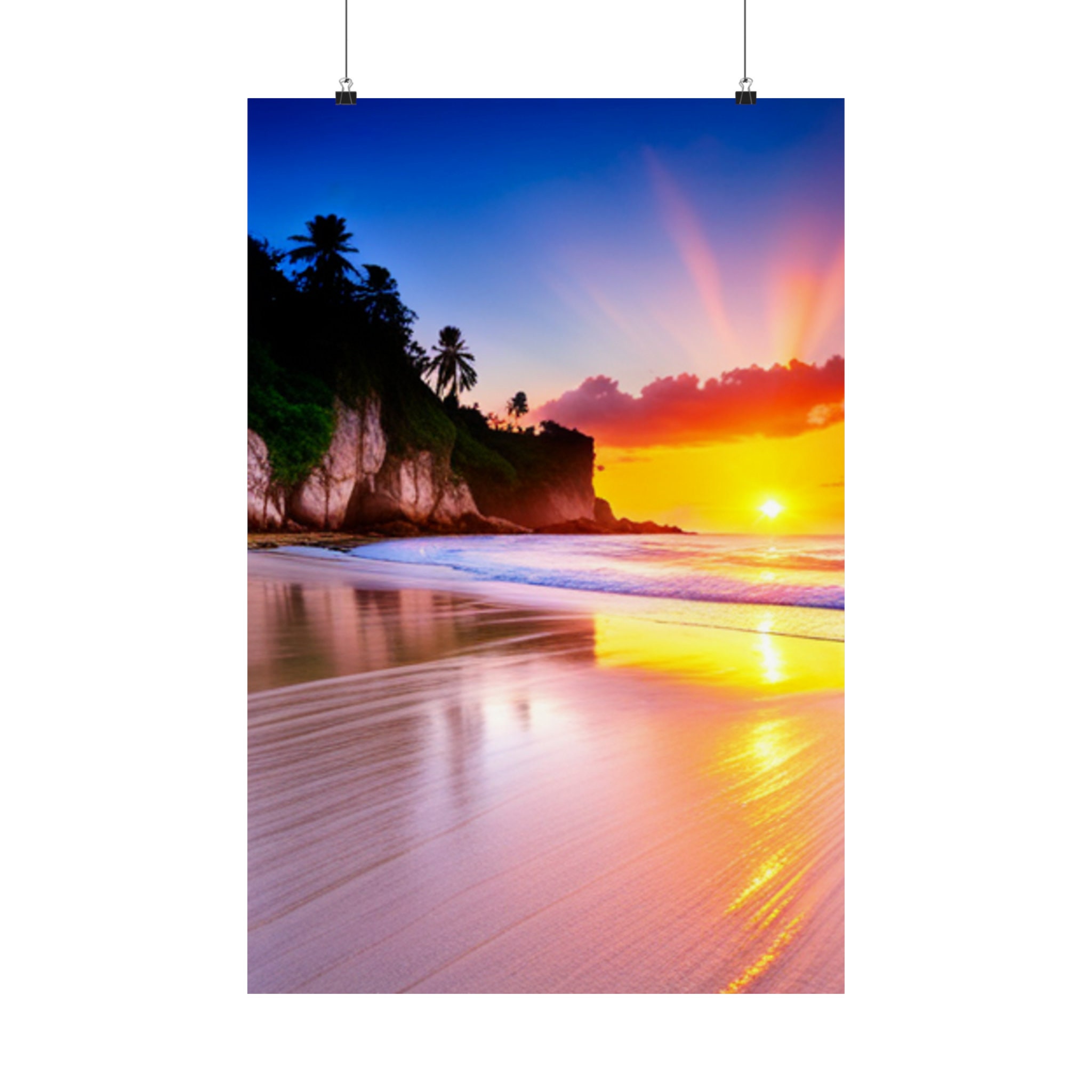 Beach and Cliffs Posters, Matte Vertical Posters, Coastal Room Decor