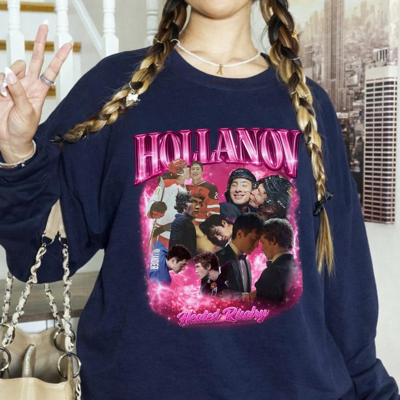 T-Shirt Heated Rivalry Merch – Rozanov 81 & Hollander 24, Maniche Corte, Streetwear Sportivo Per Uomo, Taglie S-3XL