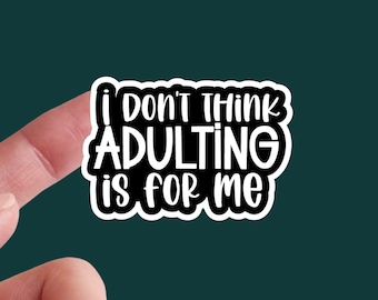 Pegatinas sarcásticas para adultos Salud mental frase divertida humor inspirador estética vinilo portátil agenda diario calcomanía diario 18/11 AD1P02