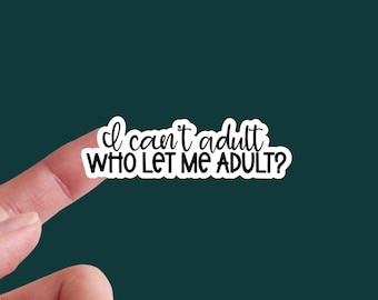 Pegatinas sarcásticas para adultos Salud mental Frase divertida Humor Inspirador Estética Vinilo Portátil Agenda Diario Calcomanía Diario 18/11 AD1P01