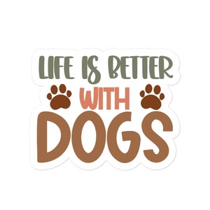 Dog stickers Dog mom dad gift lover pet paw aesthetic vinyl laptop planner diary decal journal decor gift 16/02 DD1P08
