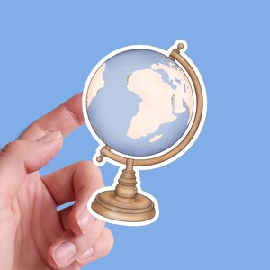 Stickers globe terrestre, voyage, vacances, esthétique, vinyle, aquarelle, ordinateur portable, agenda, journal, sticker 07/11 TG1P08