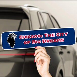 Adesivo per paraurti Illinois Chicago Stato vinile impermeabile decalcomania per auto americano USA stato camionista fan del baseball regalo papà padre 30/01 USBS53