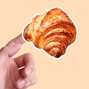 Breakfast stickers Croissant bakery morning food tasty kitchen restaurant menu watercolor vinyl laptop planner diary decal 05/11 BS1P09