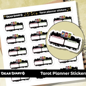 Tarot Sticker Blatt spirituelle Tagebuch Lesungen Anleitung spirituelle Journal Organisation Lieferungen Essentials Abziehbilder 09/08 TPSS03