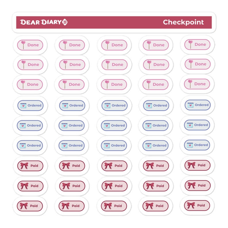 166 Wedding Planner Stickers Pack Checkpoint Reminder Checklist Tracker ...