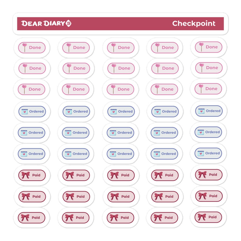 166 Wedding Planner Stickers Pack Checkpoint Reminder Checklist Tracker ...