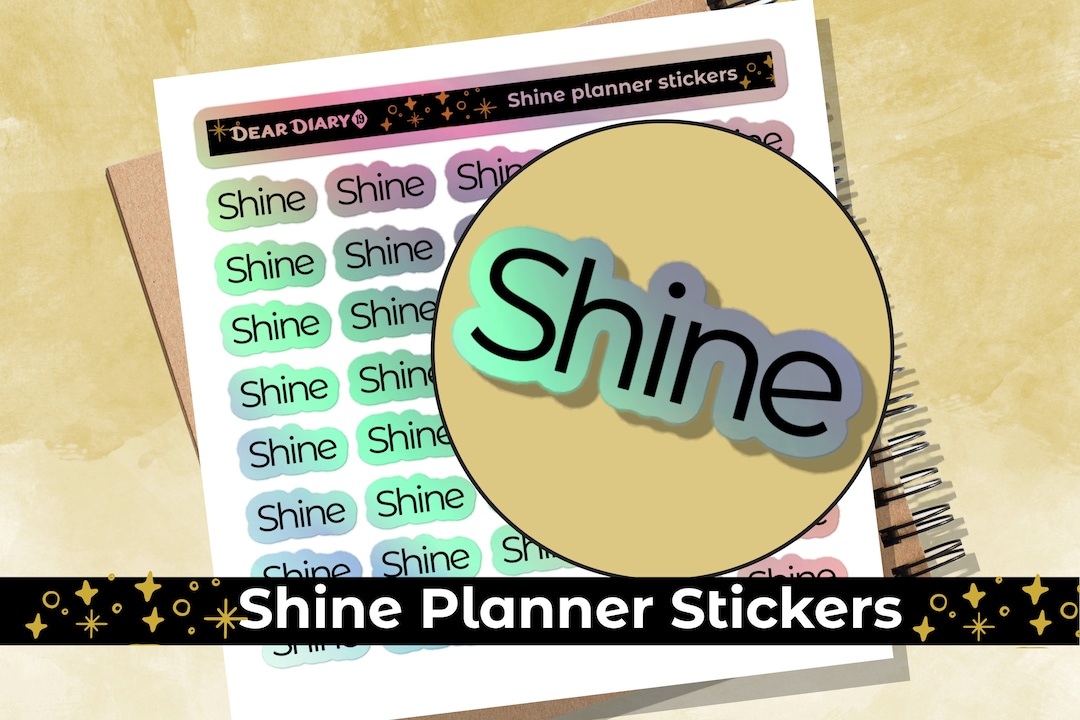 Shine Planner Stickers Sheet Minimalist Line Art Holographic Sticker ...