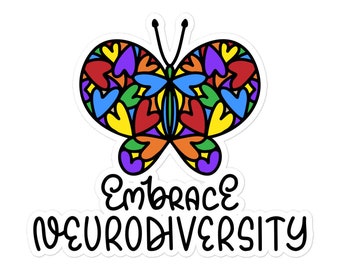 Neurodiversity sticker ADHD BPD anxiety bipolar disorder mental health self care vinyl decal cute laptop planner journal bottle 29/07 NEQU02