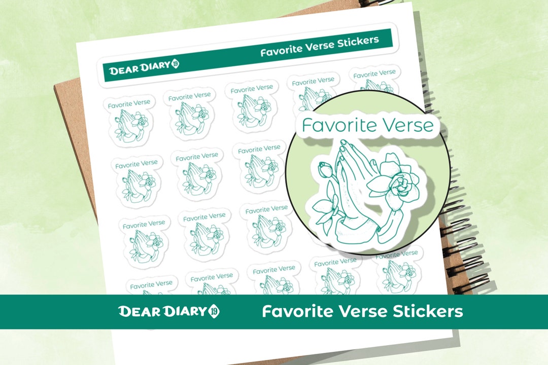 Faith Planner Stickers Sheet Favorite Verse Prayer Journal Reading ...